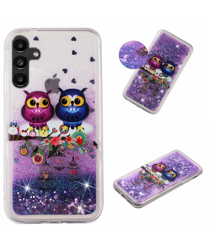 Coque Samsung Galaxy A56 5G Hiboux Enchantés Pailletés