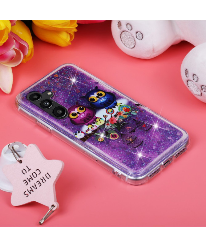 Coque Samsung Galaxy A56 5G Hiboux Enchantés Pailletés