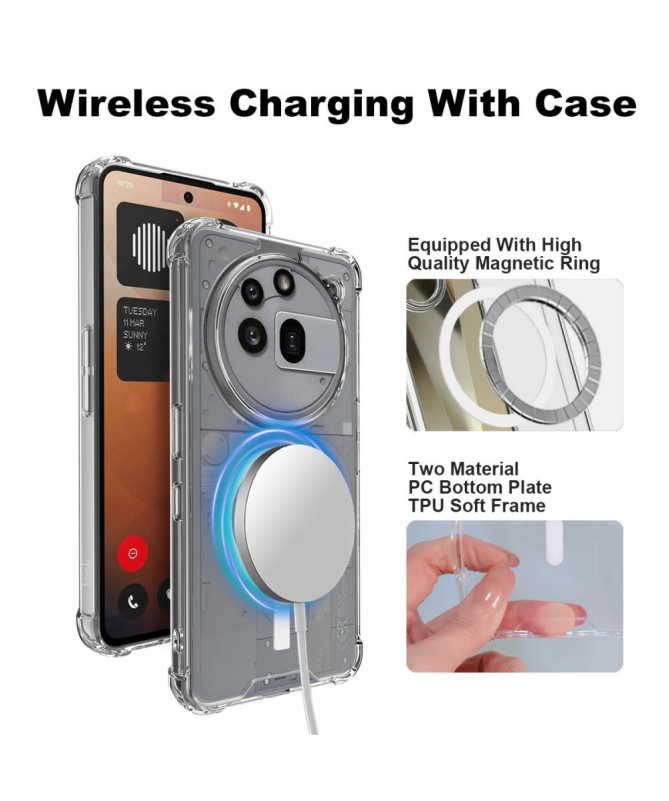 Coque Nothing Phone (3a) Pro Compatible MagSafe Transparente | IMAK
