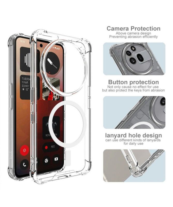 Coque Nothing Phone (3a) Pro Compatible MagSafe Transparente | IMAK