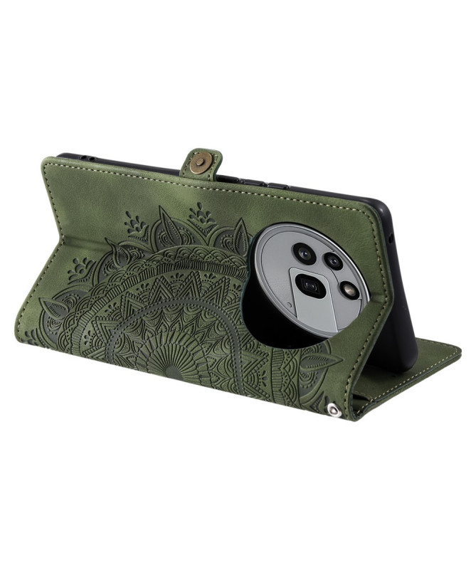 Housse Nothing Phone (3a) Pro Mandala avec Porte-Cartes et Dragonne