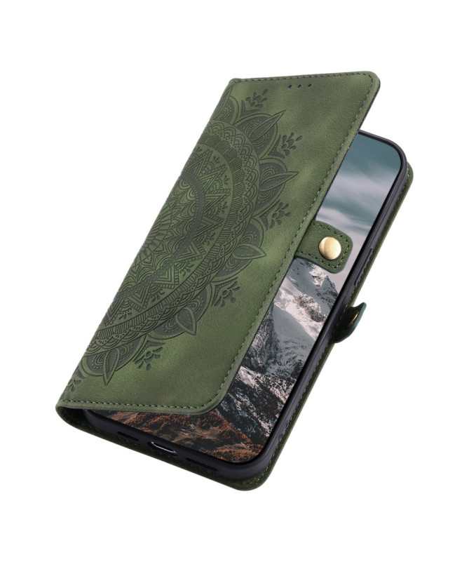 Housse Nothing Phone (3a) Pro Mandala avec Porte-Cartes et Dragonne