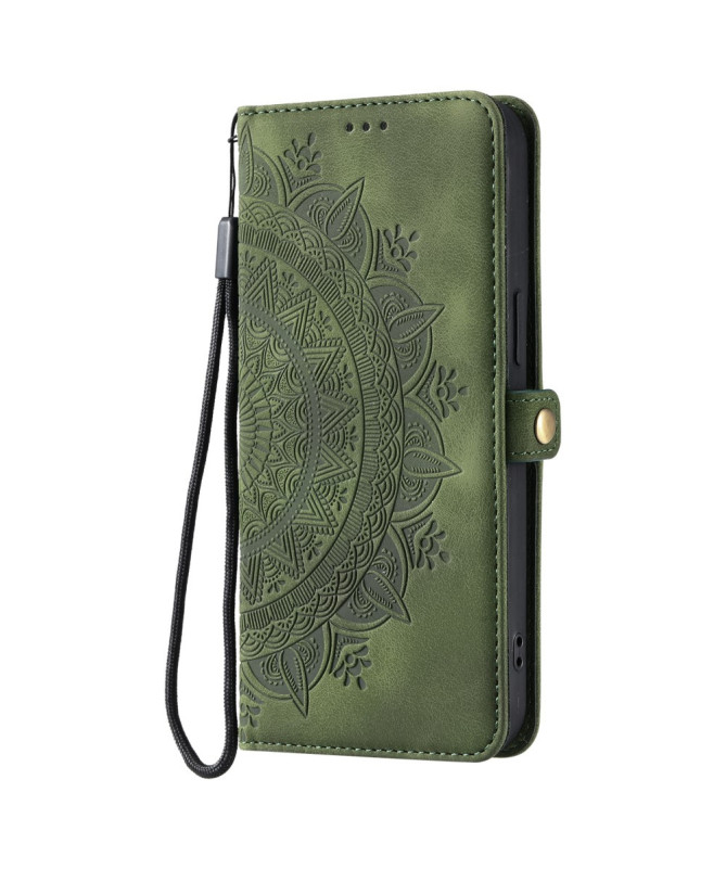 Housse Nothing Phone (3a) Pro Mandala avec Porte-Cartes et Dragonne