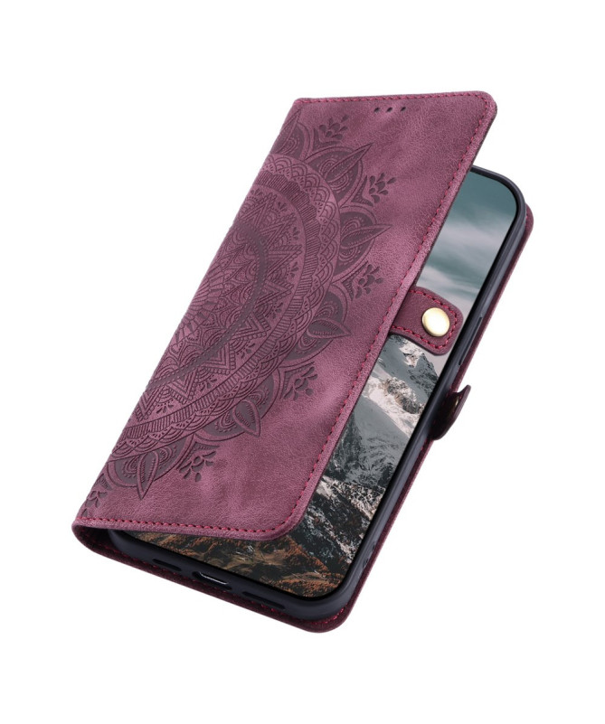 Housse Nothing Phone (3a) Pro Mandala avec Porte-Cartes et Dragonne