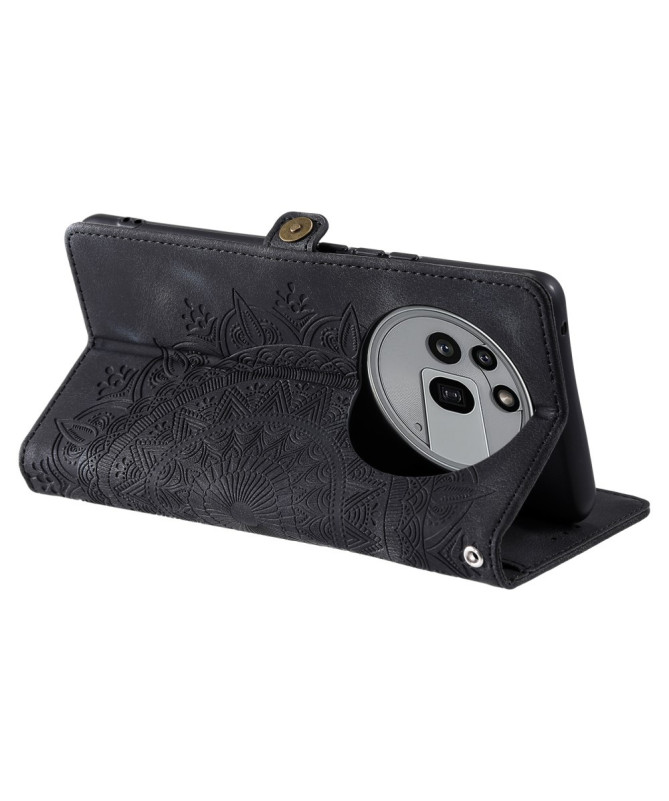 Housse Nothing Phone (3a) Pro Mandala avec Porte-Cartes et Dragonne