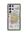 Coque Samsung Galaxy S22 Ultra 5G papillon strass avec anneau