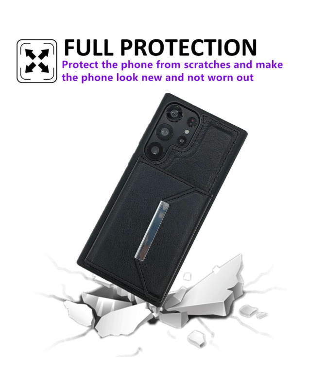 Coque Samsung Galaxy S22 Ultra 5G Porte-cartes Magnétique Amovible