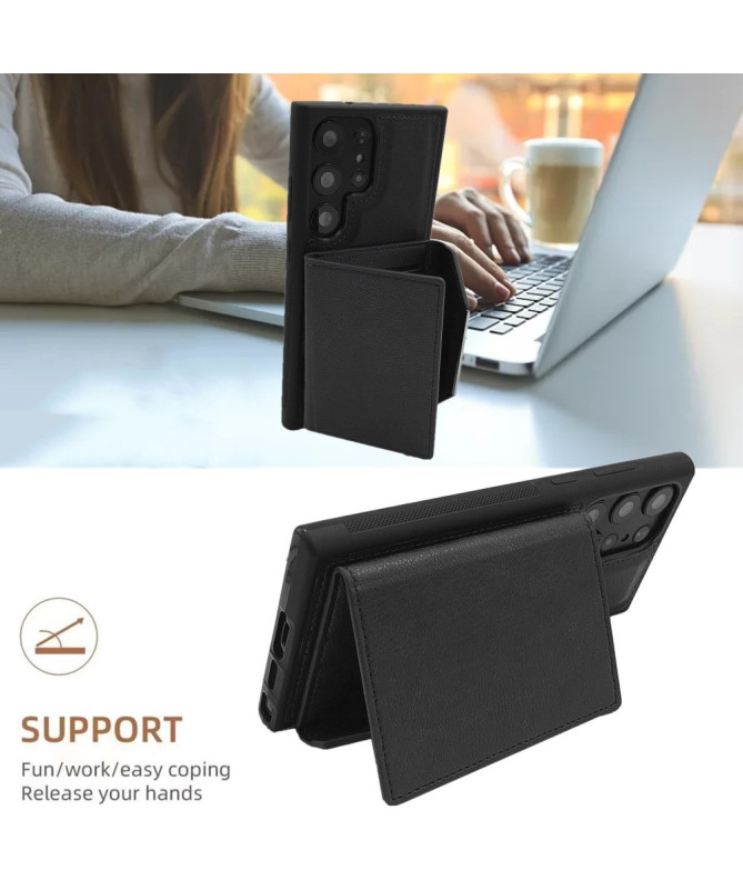 Coque Samsung Galaxy S22 Ultra 5G Porte-cartes Magnétique Amovible