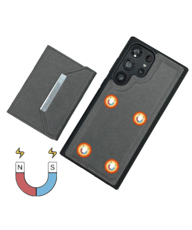 Coque Samsung Galaxy S22 Ultra 5G Porte-cartes Magnétique Amovible