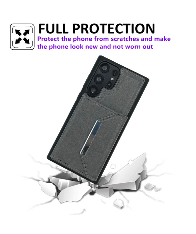 Coque Samsung Galaxy S22 Ultra 5G Porte-cartes Magnétique Amovible