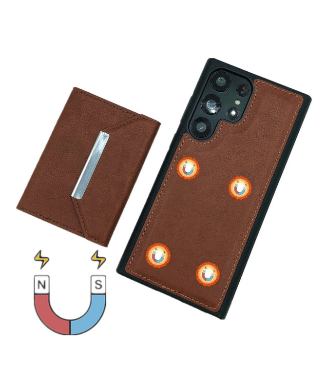 Coque Samsung Galaxy S22 Ultra 5G Porte-cartes Magnétique Amovible