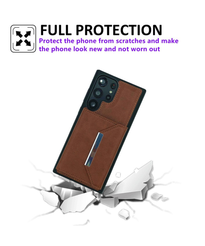 Coque Samsung Galaxy S22 Ultra 5G Porte-cartes Magnétique Amovible