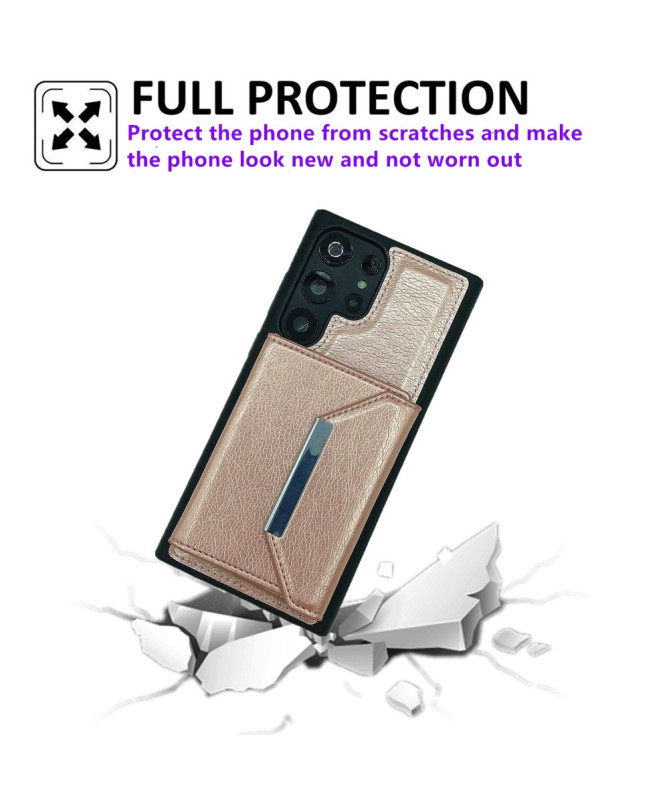 Coque Samsung Galaxy S22 Ultra 5G Porte-cartes Magnétique Amovible