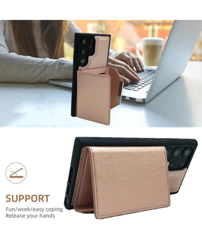 Coque Samsung Galaxy S22 Ultra 5G Porte-cartes Magnétique Amovible