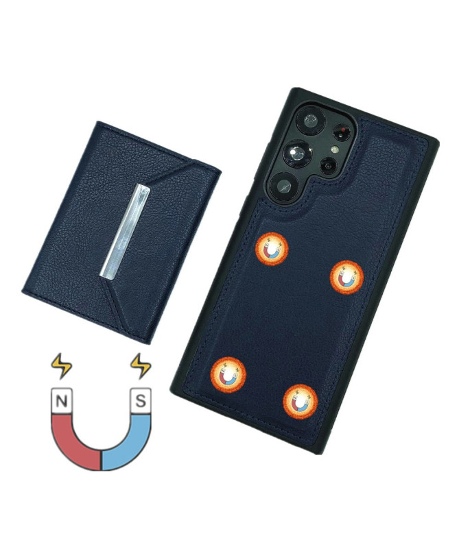 Coque Samsung Galaxy S22 Ultra 5G Porte-cartes Magnétique Amovible