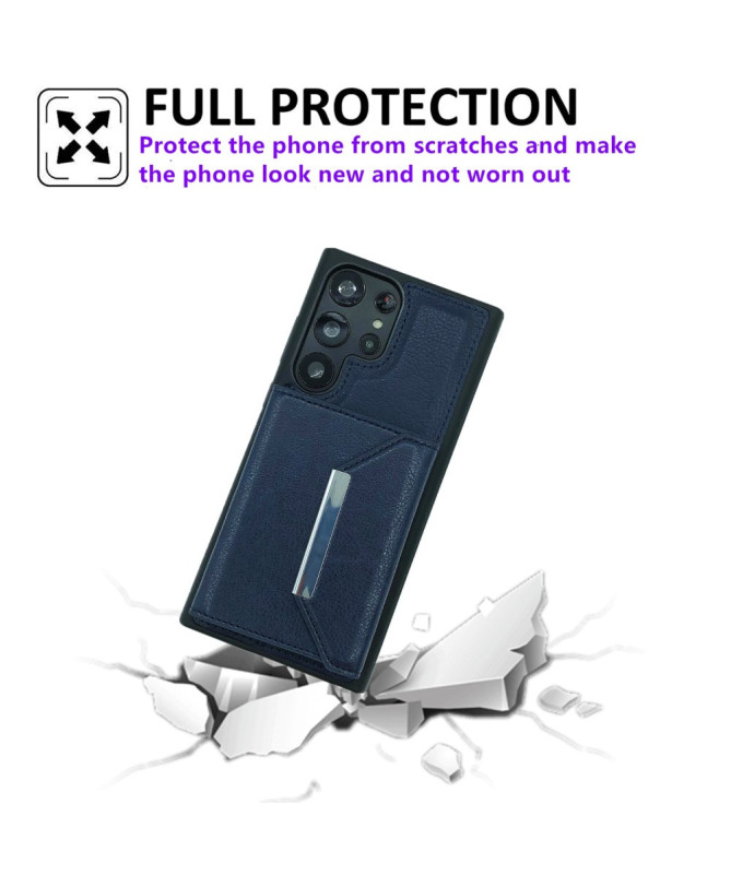 Coque Samsung Galaxy S22 Ultra 5G Porte-cartes Magnétique Amovible