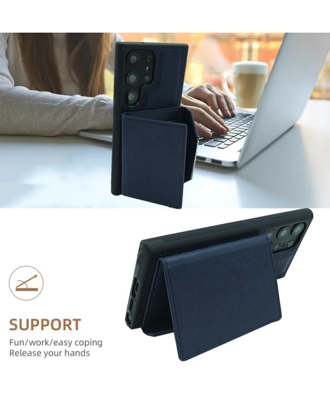 Coque Samsung Galaxy S22 Ultra 5G Porte-cartes Magnétique Amovible