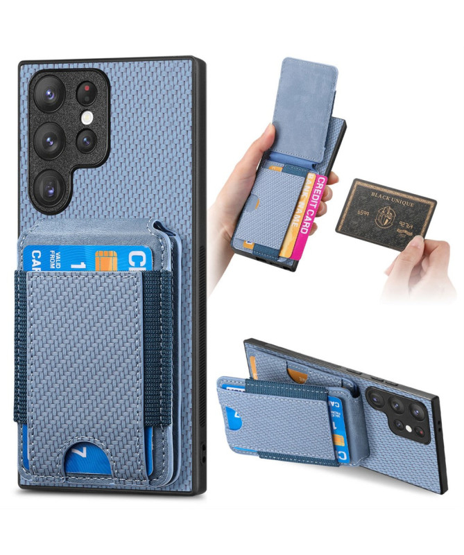 Coque Samsung Galaxy S22 Ultra avec Porte-Carte Discret et Support Vis