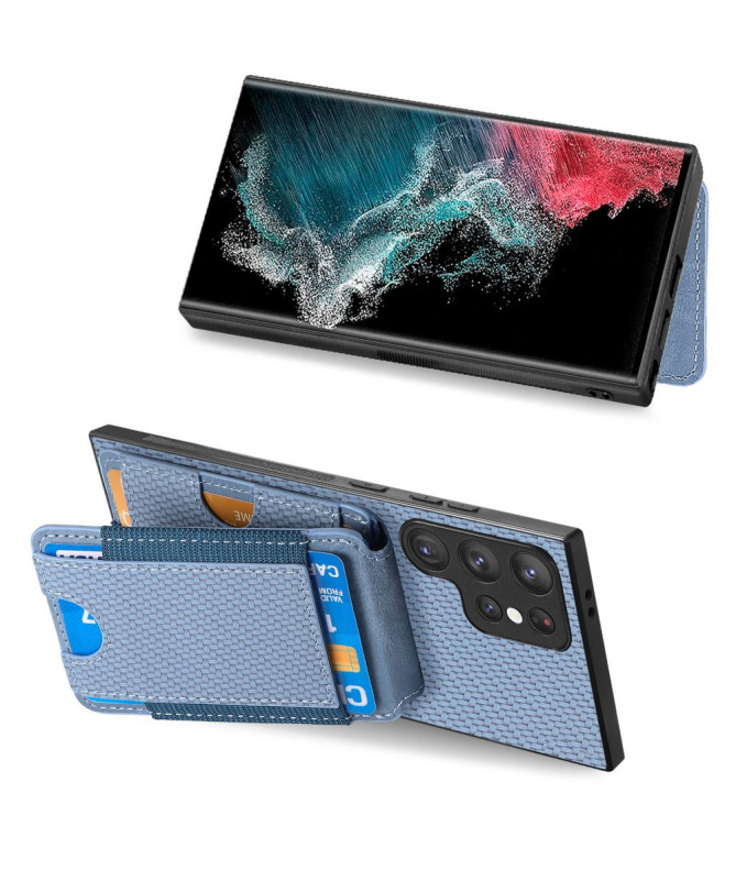 Coque Samsung Galaxy S22 Ultra avec Porte-Carte Discret et Support Vis