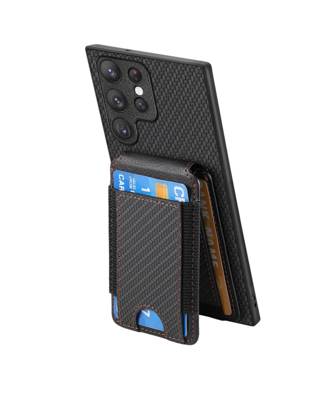 Coque Samsung Galaxy S22 Ultra avec Porte-Carte Discret et Support Vis
