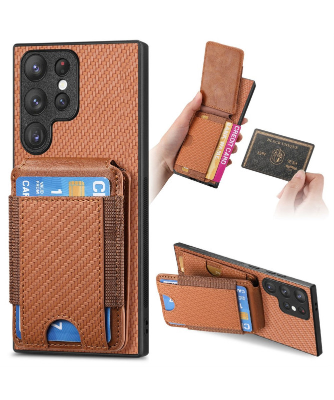 Coque Samsung Galaxy S22 Ultra avec Porte-Carte Discret et Support Vis