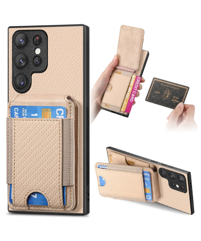 Coque Samsung Galaxy S22 Ultra avec Porte-Carte Discret et Support Vis