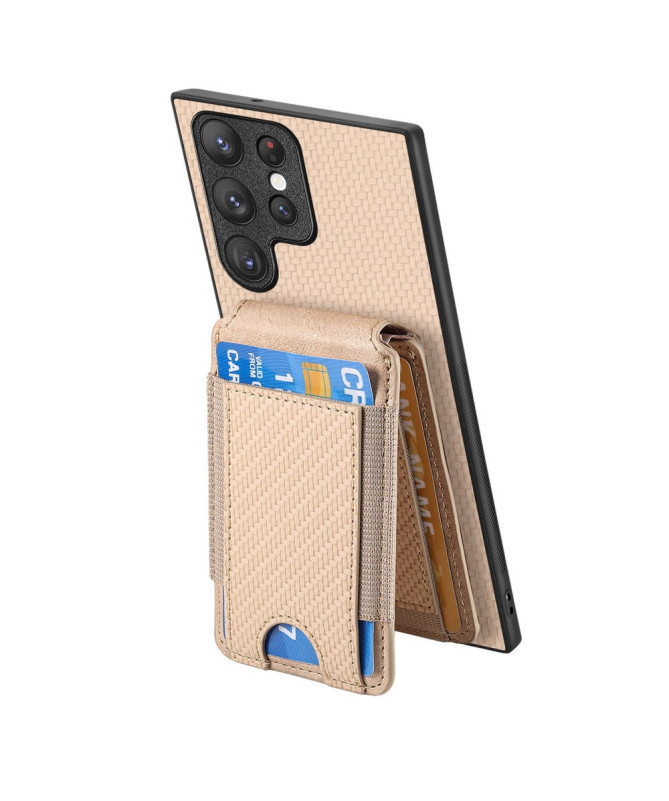 Coque Samsung Galaxy S22 Ultra avec Porte-Carte Discret et Support Vis