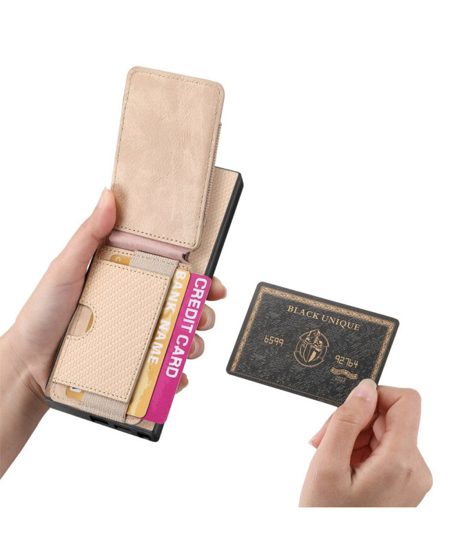 Coque Samsung Galaxy S22 Ultra avec Porte-Carte Discret et Support Vis