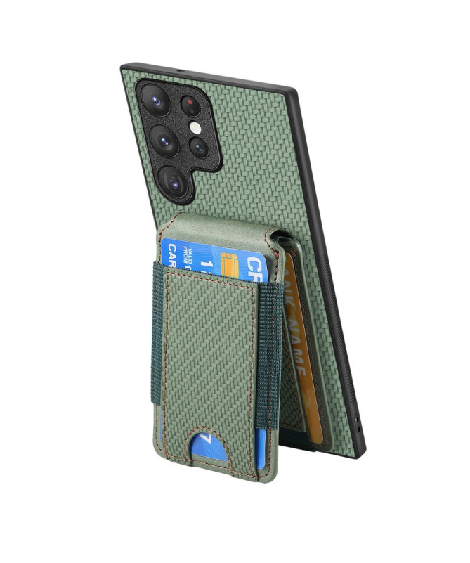 Coque Samsung Galaxy S22 Ultra avec Porte-Carte Discret et Support Vis
