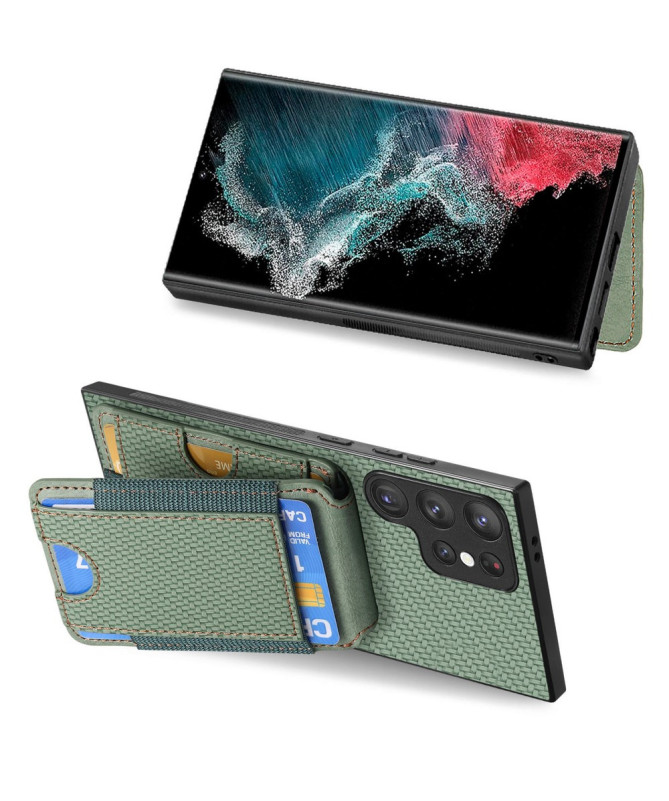 Coque Samsung Galaxy S22 Ultra avec Porte-Carte Discret et Support Vis