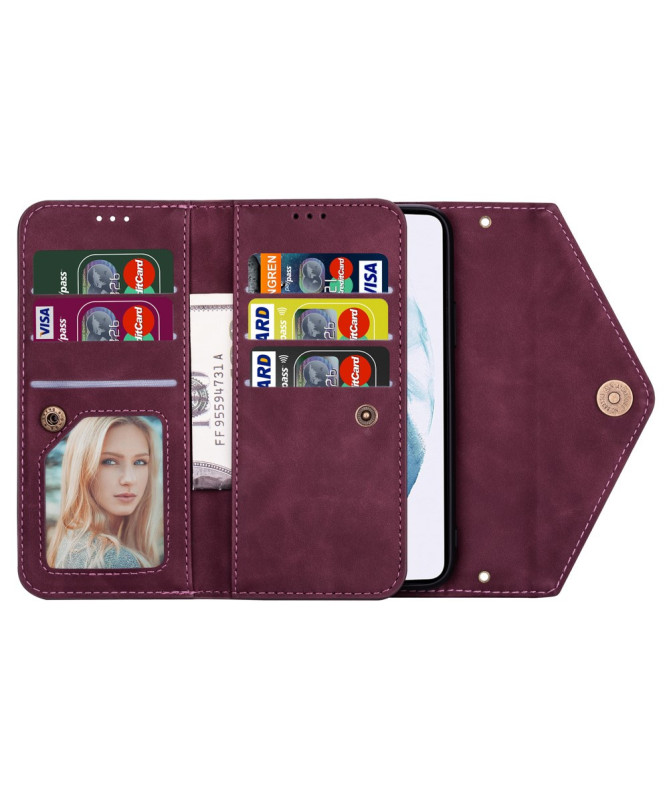 Housse Samsung Galaxy S22 Ultra Portefeuille Effet Cuir N.BEKUS