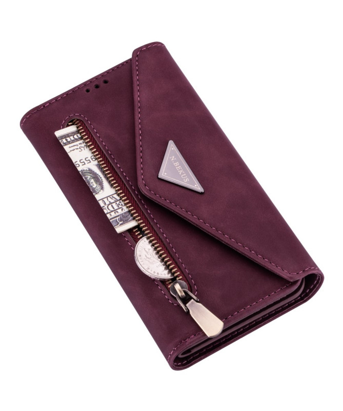Housse Samsung Galaxy S22 Ultra Portefeuille Effet Cuir N.BEKUS