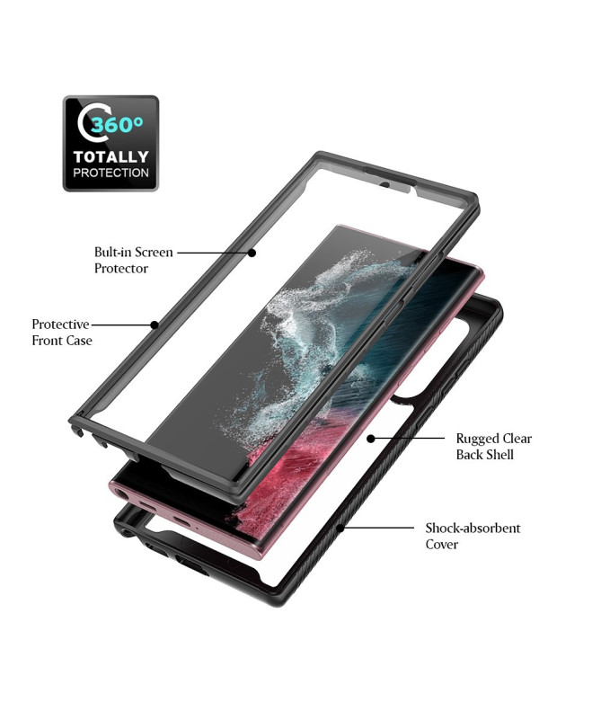 Coque Samsung Galaxy S22 Ultra 5G Intégrale avec Film Protecteur