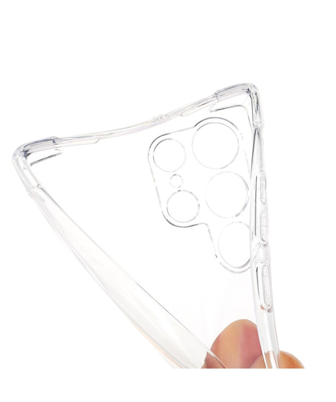 Coque Samsung Galaxy S22 Ultra 5G transparente avec cordon | Cléos