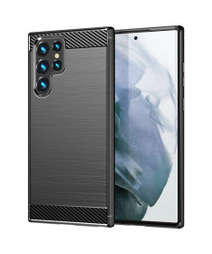 Coque Samsung Galaxy S22 Ultra 5G flexible effet brossé