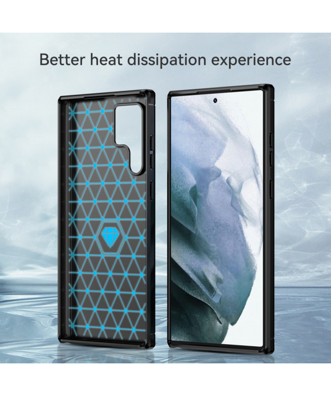 Coque Samsung Galaxy S22 Ultra 5G flexible effet brossé