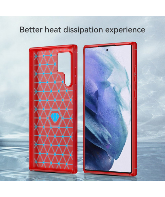 Coque Samsung Galaxy S22 Ultra 5G flexible effet brossé