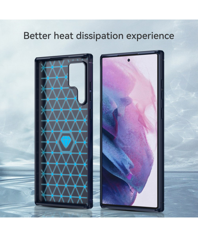 Coque Samsung Galaxy S22 Ultra 5G flexible effet brossé