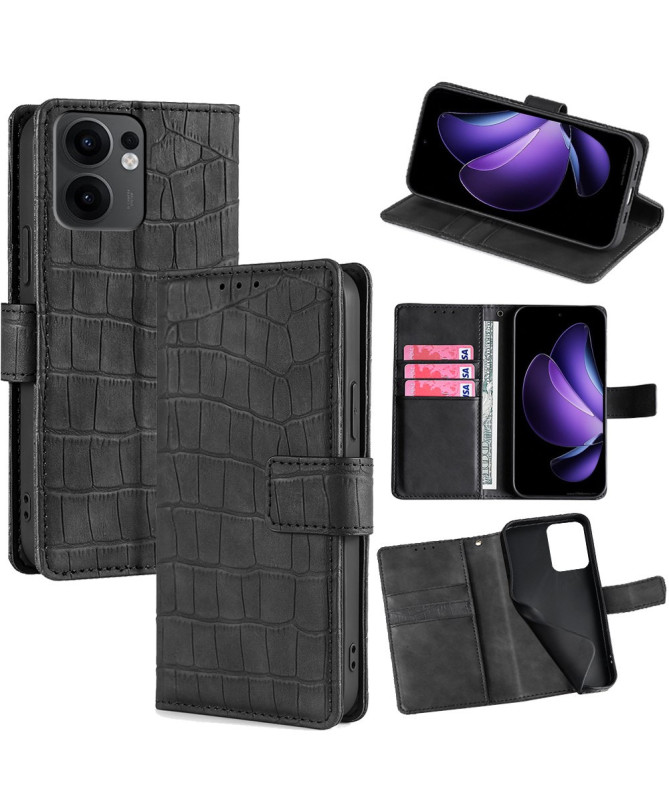 Housse Oppo Reno 13 F/FS 5G / 4G simili cuir effet peau de crocodile
