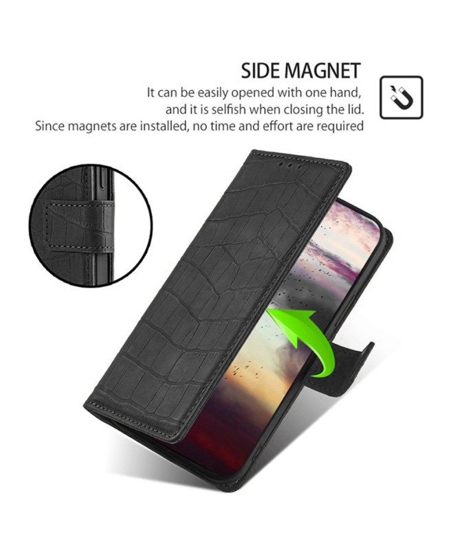 Housse Oppo Reno 13 F/FS 5G / 4G simili cuir effet peau de crocodile