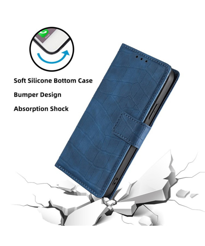 Housse Oppo Reno 13 F/FS 5G / 4G simili cuir effet peau de crocodile