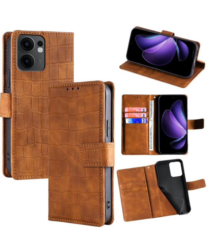 Housse Oppo Reno 13 F/FS 5G / 4G simili cuir effet peau de crocodile