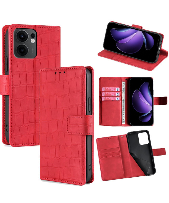 Housse Oppo Reno 13 F/FS 5G / 4G simili cuir effet peau de crocodile