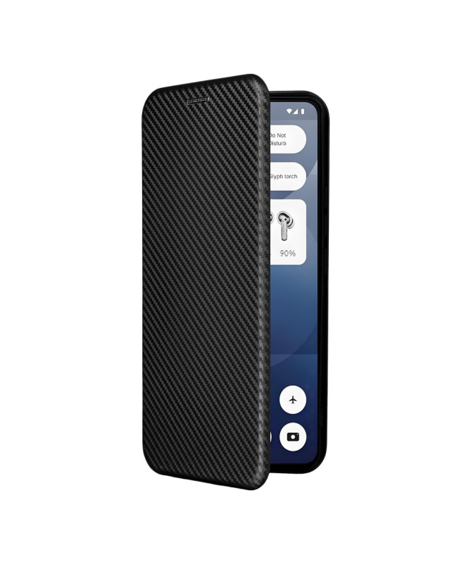 Flip Cover Nothing Phone (3a) design fibre de carbone