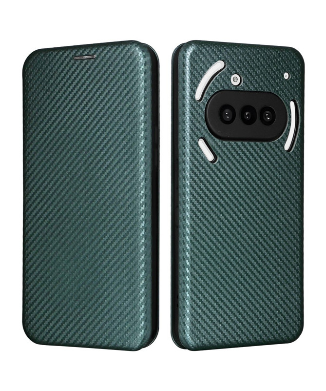 Flip Cover Nothing Phone (3a) design fibre de carbone