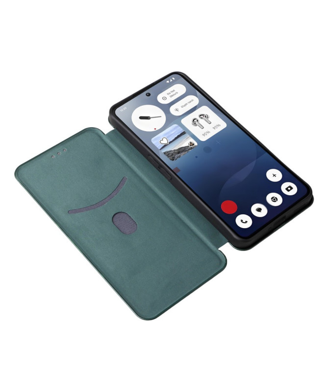 Flip Cover Nothing Phone (3a) design fibre de carbone