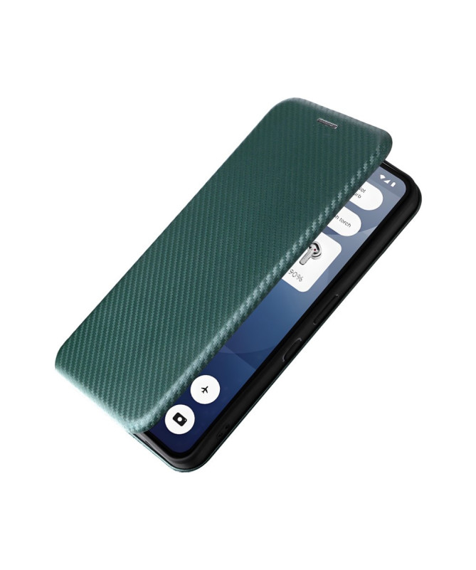 Flip Cover Nothing Phone (3a) design fibre de carbone