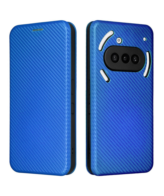 Flip Cover Nothing Phone (3a) design fibre de carbone