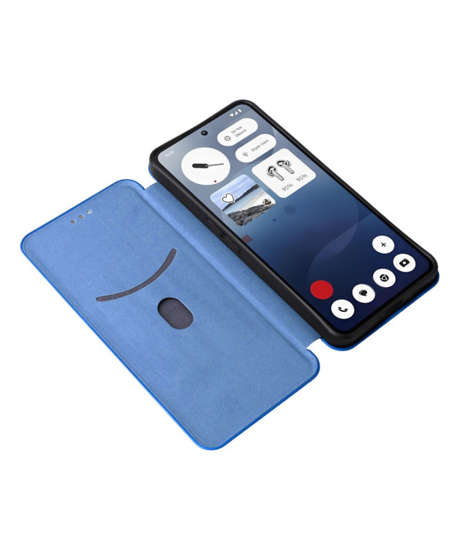 Flip Cover Nothing Phone (3a) design fibre de carbone