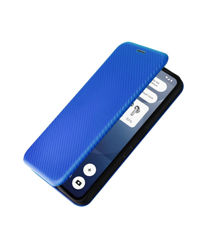 Flip Cover Nothing Phone (3a) design fibre de carbone